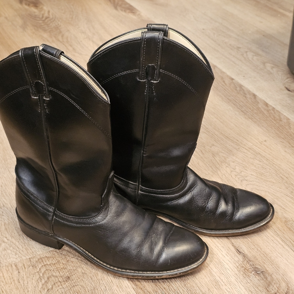 Men's Black Leather Boots